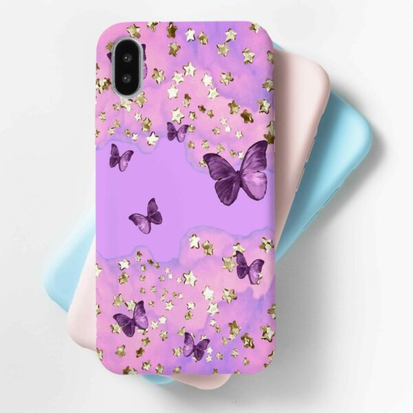 Purple Butterfly Mobile Cover For All Mobile Models