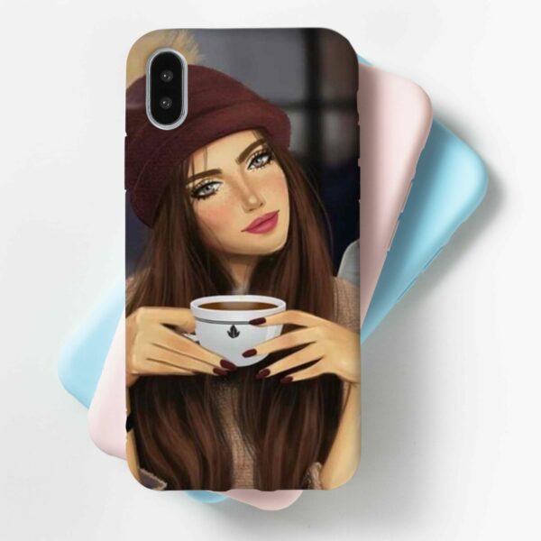 Brown Cofee Girl Cover For All Mobile Models