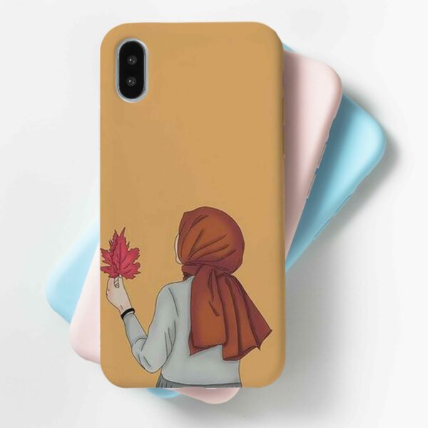 Orange Scarf Girl Mobile Cover For All Mobile Models