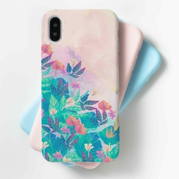 Pink Leaves Mobile Cover For All Mobile Models