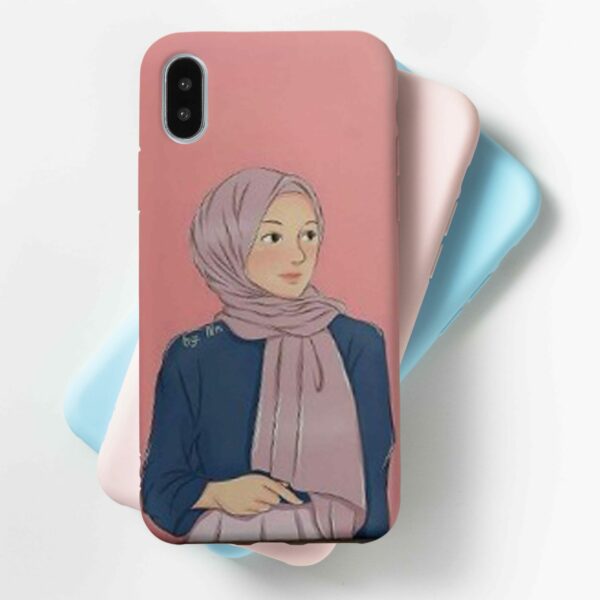 Pink Scarf Girl Mobile Cover For All Mobile Models