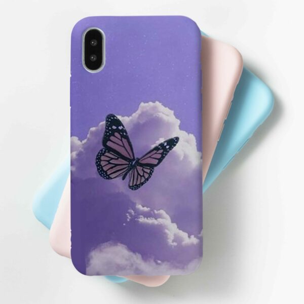 Purple Butterfly Mobile Cover For All Mobile Models