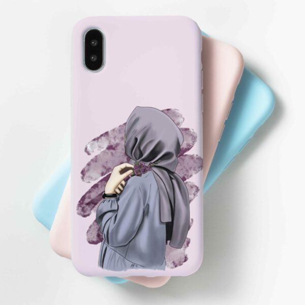 Purple Scarf Girl Mobile Cover For All Mobile Models