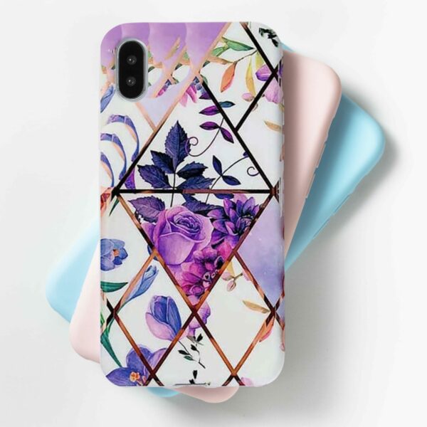 Purple White Marble Mobile Cover For All Mobile Models